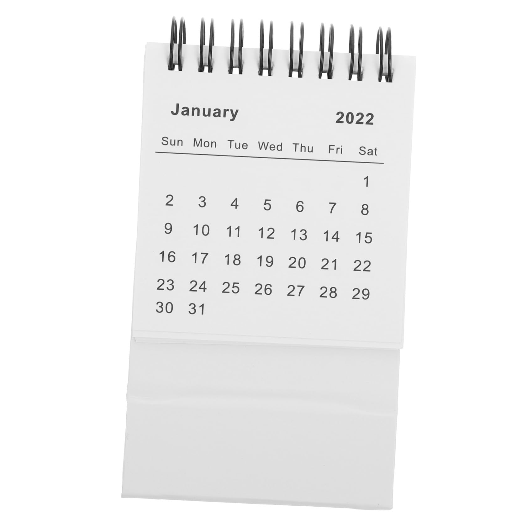 NUOBESTY 2023 Calendar Pure Color Mini Calendar Schedule Calendar Planner Organiser Table Calendars Desk Memo for Office Home (White) 1Pcs