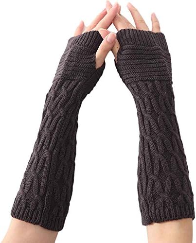 Loneflash Gloves, Women Fashion Knitted Arm Sleeve Fingerless Winter Soft Warm Mitten Gloves
