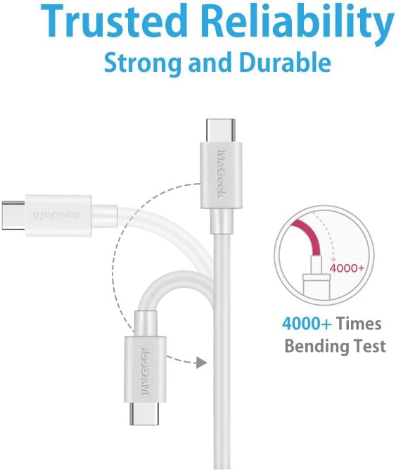MaGeek USB Type-C To Type-C Cable, (5-Pack)(0.3m) Short USB-C to USB-C 2.0 Cables for Samsung Galaxy S20, S10, S9 - Image 5