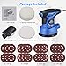 HoLife Random Orbit Sander, 7 Variable Speed, 2.5A/13000RPM 5-Inch Hook and Loop Orbital Sander, 26Pcs Sandpapers and 2 Polisher Accessories Kit, Efficient Dust Collection System for DIY - Blue