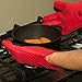 High Heat Resistant Silicone BBQ Grill Gloves - Oven Mitt - *A Pair* FDA Approved Premium Grade Silicone - Lifetime Guarantee