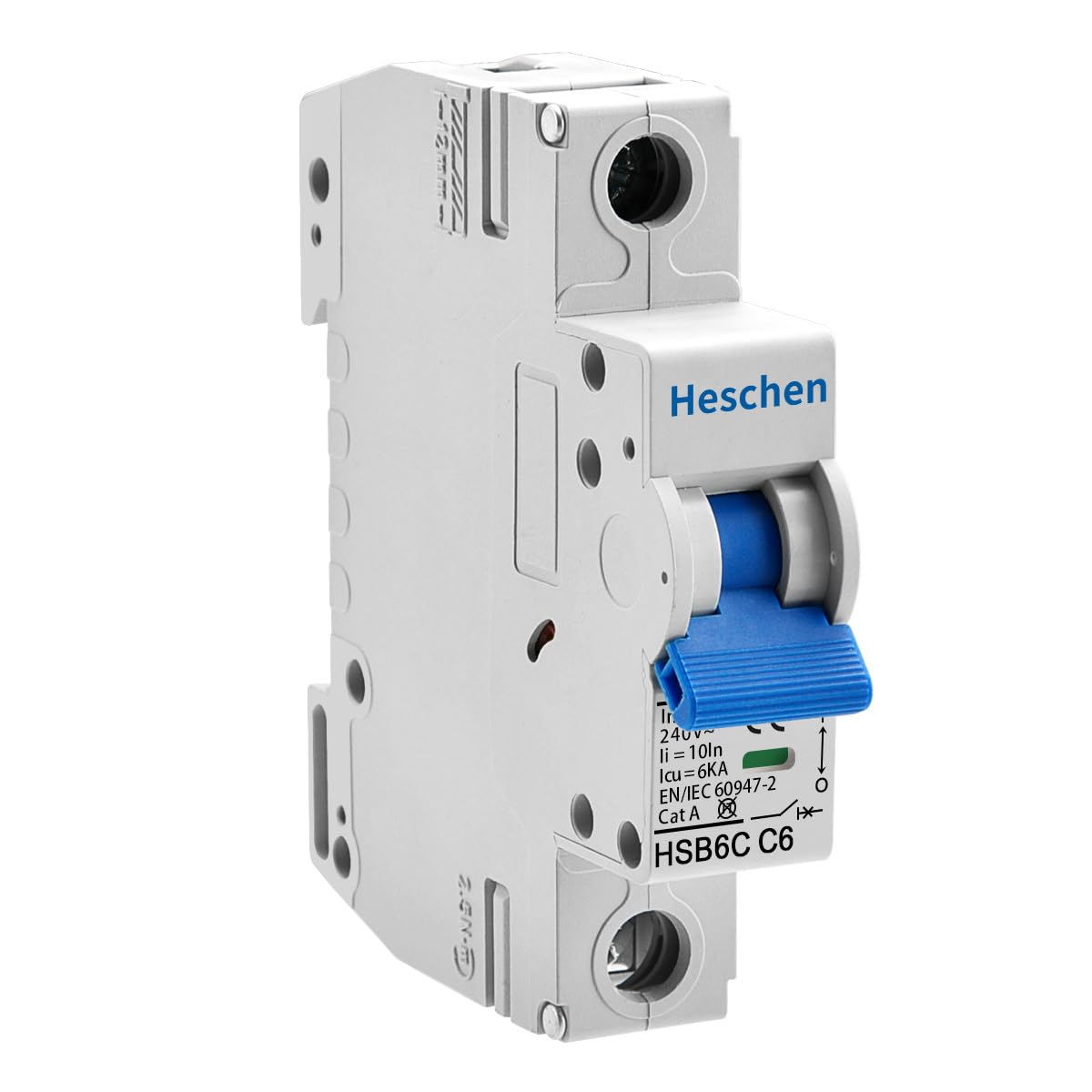 Heschen Miniature Circuit Breaker HSB6C, 6Amp Current, 1 Pole, Type C, 6kA Breaking Capacity, DIN Rail Mounting