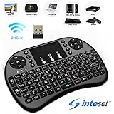 Inteset Wireless, Backlit, Mini Keyboard with Touchpad Mouse for Use with Media Streamers Including Nvidia Shield, Kodi for Windows, &amp; Raspberry PI PCs