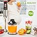 Immersion Blender, Aicok 4-in-1 Hand Blender, Stick Blender with 12 Speed Control, Powerful Hand Mixer Sets Include Chopper, Whisk, BPA Free Beaker, for Soups, Smoothie, Baby Food - Stainless Steel