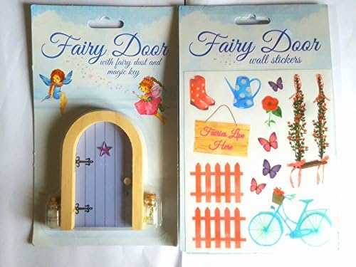 Fairy Door With Fairy Dust and Magic Key with FairyDoor Wall Stickers (Lilac)