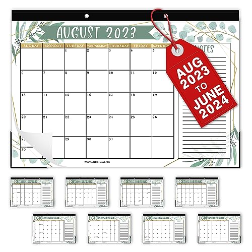Greenery Teacher Desk Calendar 20232024 Academic Desk Calendar 2023