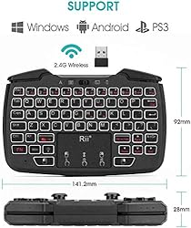 (Backlit Version)Rii RK707 3 in 1 Multifunctional
