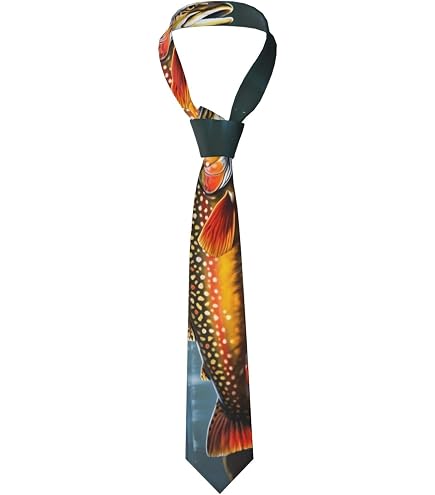 Steven Harris Fly Fishing Trout Necktie - Black
