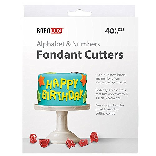 UPC 646437096836, BOROLUX Fondant Cutters - Professional Letter and Number Cake Decorating Cutouts, 40 Piece Set