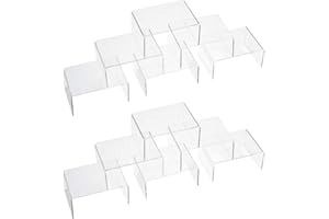 ihomecooker 12 Pack Clear Acrylic Display Stand Crafts Stand Cupcake Risers 4" x 3''x 2''