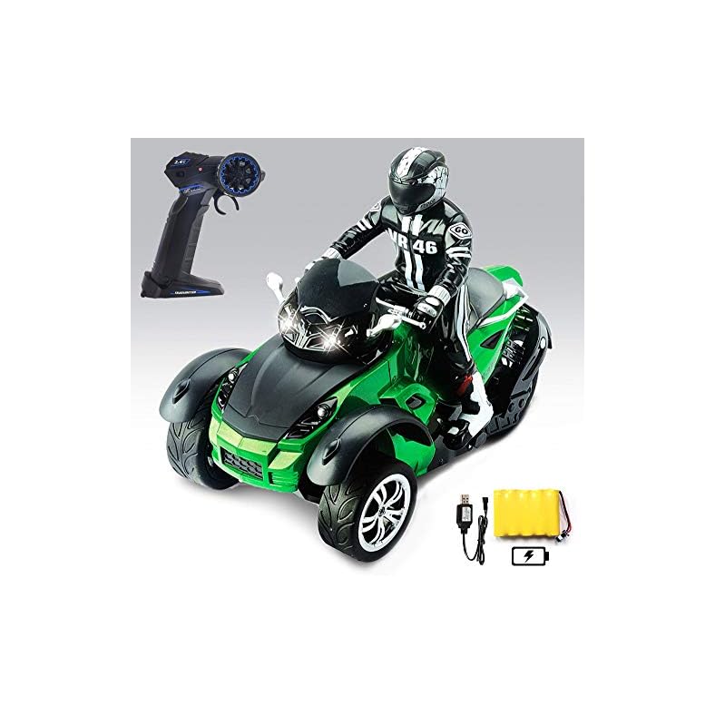 Haktoys Three Wheel ATV RC Remote Control Roadster Motorcycle 2.4GHz, 1