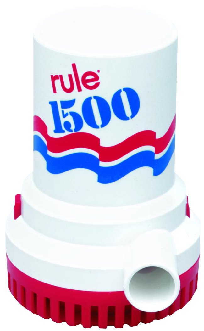 Rule 02-6, Bilge Pump, 1500 GPH, Non-Automatic, 12 Volt with 6 Foot Wire Leads