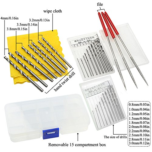image for XLX 36PCS Making Precision Manual Drill Tool Kit Pin Vise Drilling Hol