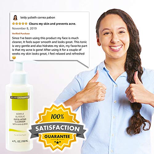 Exfoliating Face Wash, Glycolic Acid Facial Cleanser Gentle Acne And