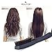 MEXITOP Ionic Hair Straightener Crescent Brush Comb,MCH Ceramic Heating, LED Display, Adjustable Temperatures, Anti Scald Hair Straightening for All Hair Types/4 Bonus Included/Matt Black