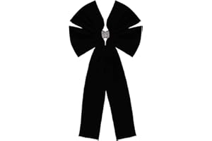 Meseey 36x18 Inches Extra-Large Christmas Tree Topper Bow Black Velvet Ribbon Gift Bows for Christmas Home Decor, Outdoor Indoor Car Decoration (Black)