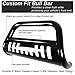 Auto Dynasty Compatible with Dodge Dakota 3 inches Bumper Push Bull Bar+Removable Skid Plate (Black)