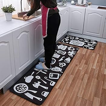 Oncefirst - Tapete antifatiga, antiderrapante, cómodo, lavable, tapete