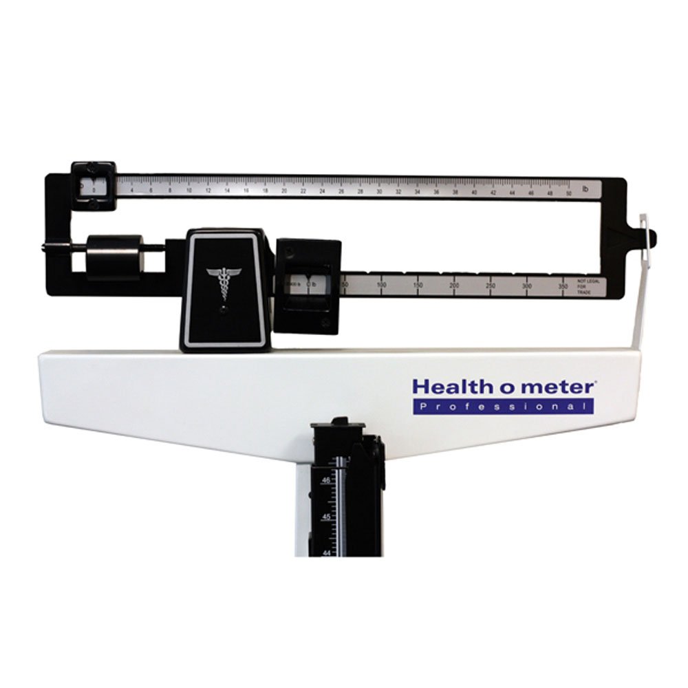Health o meter 402LB Mechanical Beam Scale, Height Rod, 400 lb. Capacity, 10-1/2