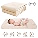 Baby Waterproof Bed Pad Organic Cotton Mattress Protector Reusable Incontinence 4 Protective Layers Ultra Absorb Sheets for Infants Kids, Size 39.5”x23.8”