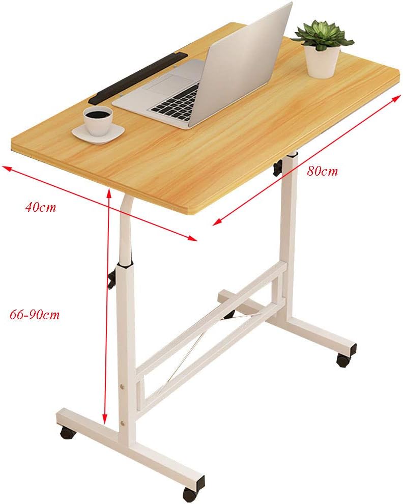 amazon standing desk on Amazon Com The End Table Mobile Stand Up Desk Height Adjustable Home Office Desk With Stand Pulley Pedestal Tables Furniture Decor