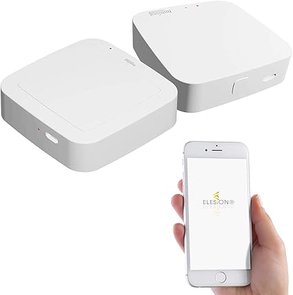 Luminea Home Control Automatisierungsmodule Smarthome Schalt Set mit Taster zum Steuern von Elesion Gerten Transmitter