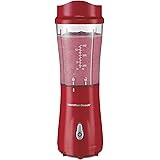 Hamilton Beach Shakes and Smoothies with BPA-Free Personal Blender, 14 oz, Red