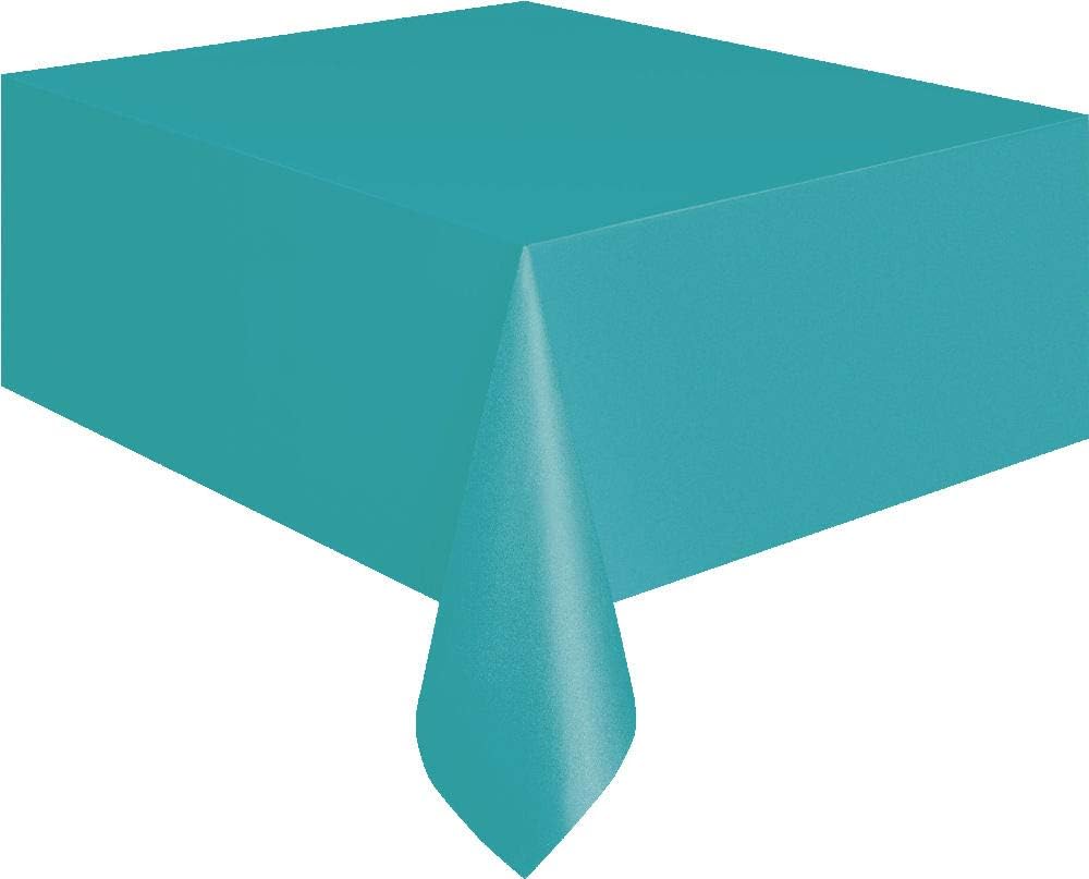 CARIBBEAN TEAL Plastic Tablecover/Tablecloth {54" x 108"}{137cm x 274cm}