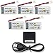 ENGPOW 3.7v 350mah 25C Lipo Battery with X5 Charger for TOZO Q2020 Holy Stone HS170 Drone HS230 RCtown ELF II HW Mini Drone Hubsan X4 H107C 107D 107L RH803 Protocol Dronium One [5pcs]