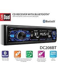 Dual xdvd256bt Digital Multimedia 6.2", LED, retroiluminada LCD visualización táctil doble DIN coche estéreo con Bluetooth integrado, CD DVD, DC208BT, 3 pulgadas