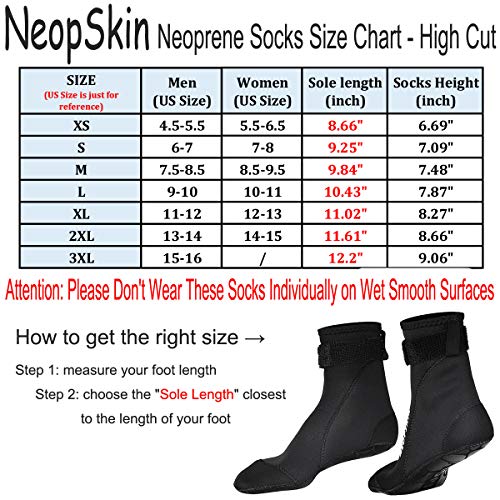 image for NeopSkin Neoprene Socks 3mm Beach Volleyball Sand Soccer Socks Water B