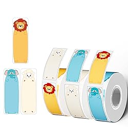 Phomemo D30 Label Maker Tape, Black on Animals