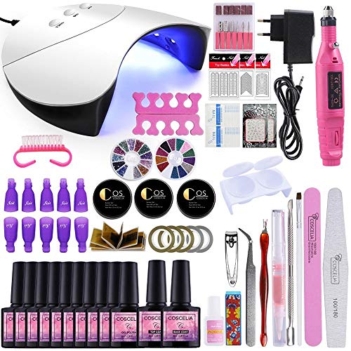 Nail Kit Gel Nail Polish Set Can Choose Color Manicure Set For Gel Varnish Electric Nail Drill Machine Uv Led Lamp Nail Tool 10pc nail polish set