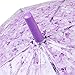 Tdogs Clear Umbrella with 100 Pcs Romantic Flowers,Bubble Dome Transparent Cherry Automatic Windproof Rain Umbrellas for Wedding