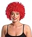 Costume Culture womens Afro Clown costume wigs, Red, One Size US