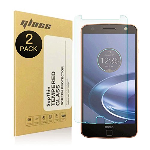 [2-Pack] Motorola Moto Z Force Droid Glass Screen Protector,SupThin Motorola Moto Z Force Droid Screen Protector Tempered Glass-Transparent -0.25mm Screen Protection HD Ultra Clear