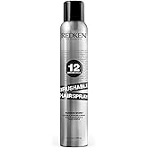 Redken Brushable Hairspray 12 For All Hair Types - Protects Against Frizz and Humidity With Flexible Medium Hold With Natural Finish