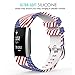 MoKo Fitbit Charge 2 Band, Fourth of July Soft Silicone Adjustable Replacement Strap for 2016 Fitbit Charge 2 Heart Rate + Fitness Wristband, Wrist Length 5.70