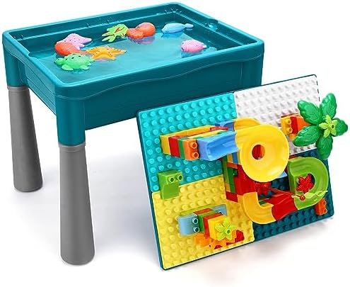 NIWOTA Double Sided Kids Activity Table with Storage, All-in-1