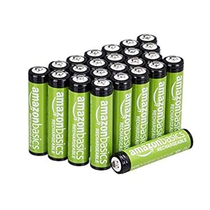 AmazonBasics AAA-Batterien, 800 mAh, wiederaufladbar, 24 Stück