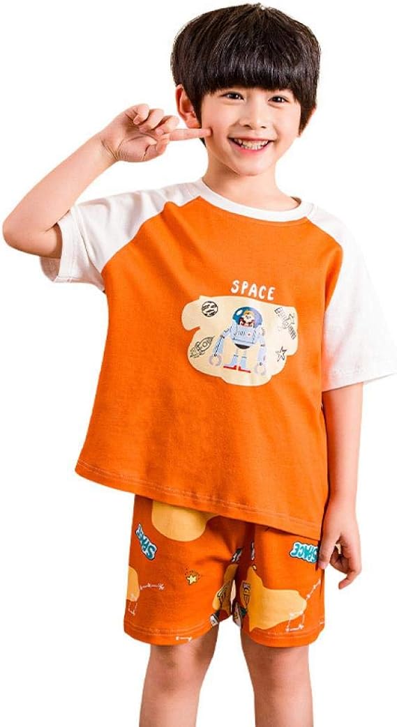 Amazon Co Jp パジャマ 男の子 上下セットホーム 子供 部屋着 寝間着パジャマセット 半袖 純綿 快適 柔らかい 可愛い 服 ファッション小物