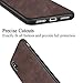 SALAWAT Compatible with iPhone Xs Case Slim Shock Proof Phone Cover Lightweight Premium PU Leather TPU Bumper PC Protection for iPhone X 5.8 inch (Darkbrown)