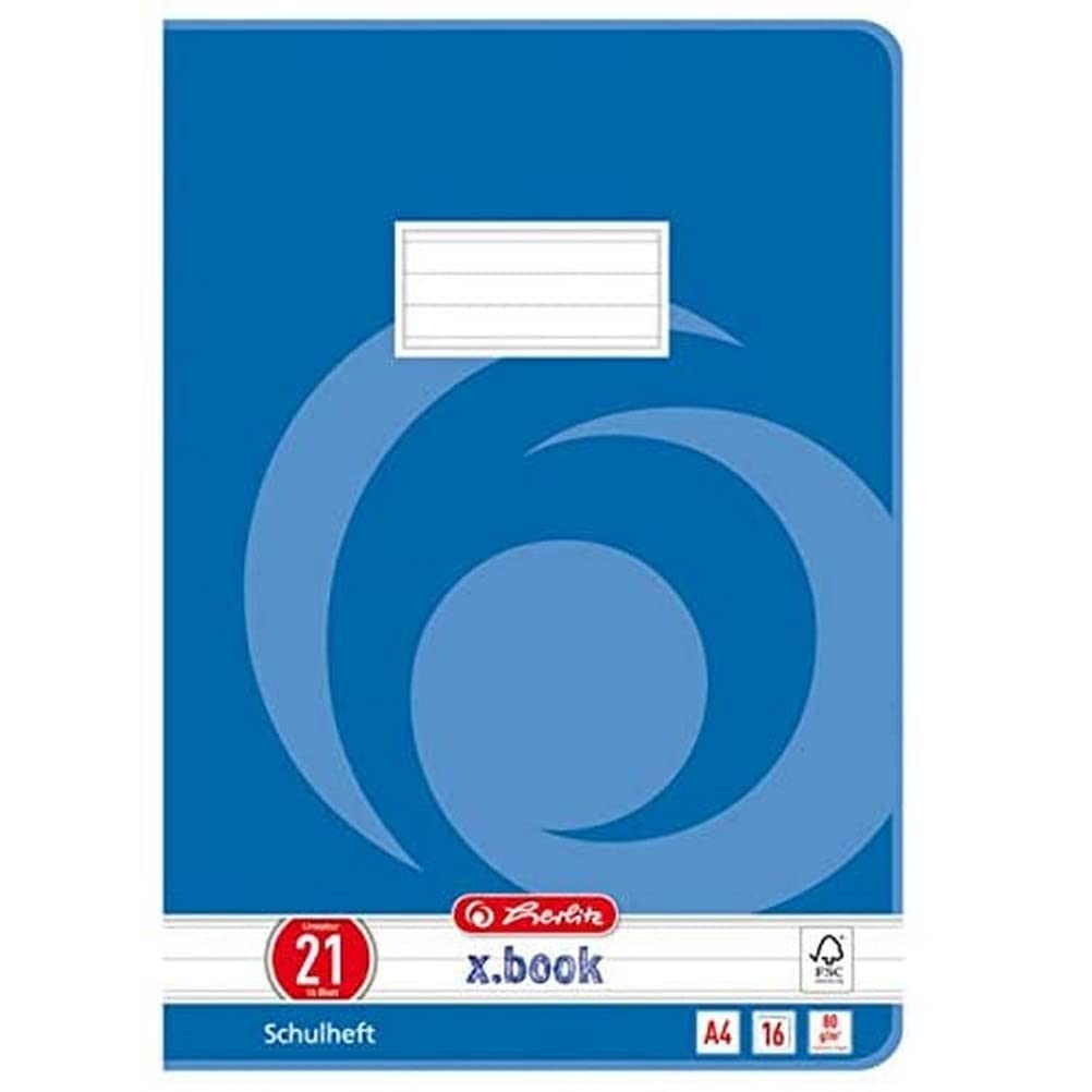 Herlitz 3322104 Note Pad/A4/Line Style 14, 8 Sheets