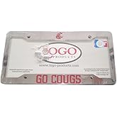 WSU Cougars Chrome Plastic License Plate Frame