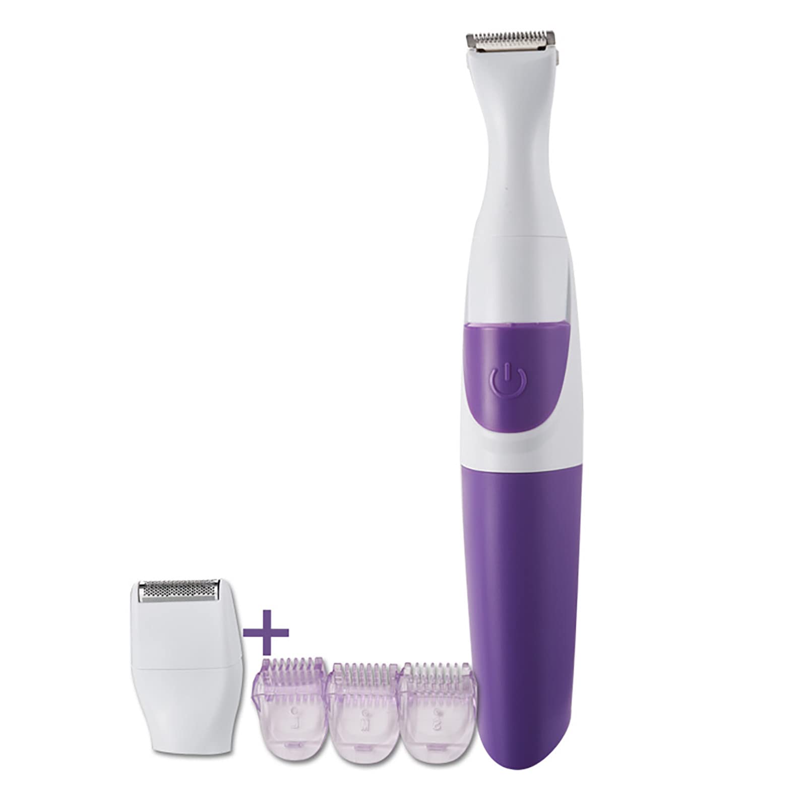 2 in 1 Waterproof Women Hair Trimmer Electronic Washable Hair Trimmer Clipper for Bikini Line, Wet and Dry Use, Purple