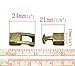 Housweety 5 Sets Bronze Tone Hook Clasps 24x12mm for Leather Bracelet