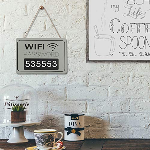 aunmas pizarra con contraseña wifi retro para colgar en la pared pizarra de señalización para cafetería decoración de librería 