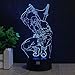 3D Optical illusion Squat Deadpool Night Desk Table Light Lamp Home Childrenroom Office Party Theme Decoration Birthday Holiday Gift by HUI YUAN