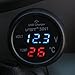 IZTOSS Universal blue Cigarette Lighter Car usb port charger Digital LED Display Voltmeter Thermometer Auto Gauge 3in1 12V-24V Battery Voltage Tester Temperature Monitor Meter