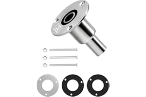 OCEANBROAD Stainless Steel 316 Thru Hull Exhaust, Fitting 22mm/24mm Hose Pipe Marine Exhaust Port for Webasto, Planar, Eberspacher, Chinese Diesel Parking heaters, with Bolts and Nuts